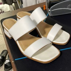White mules sandals